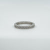 Sterling Silver CZ Full Eternity Stacking Band Ring Size M