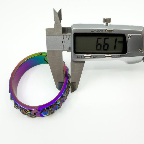 Small Swarvoski Multicoloured Irridescent Curiosa Crystal Bangle / Bracelet