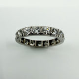Vintage Platinum 2ct Diamond Full Eternity Band / Ring 950 Size K