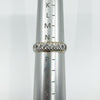 Vintage 9ct Gold & Silver White Spinel Engraved Full Eternity Band Ring Size N
