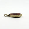 Large Chunky Vintage 9ct Gold Double Sided Green & Orange Agate Fob Pendant 375