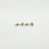 Vintage 9ct Gold Tiny Diamond Solitaire Stud Earrings 375 (1978)