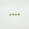 Vintage 9ct Gold Tiny Diamond Solitaire Stud Earrings 375 (1978)