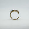 9ct Gold 0.48ct Blue Diamond Half Hoop Eternity Ring 375 Size N