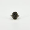 Vintage Sterling Silver Engraved Secret Locket Ring 925 Size P