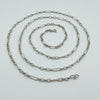 Vintage Sterling Silver 36” Fancy Link Bar & Belcher Chain / Necklace 925 (1993)