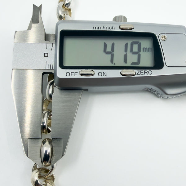 Chunky Sterling Silver 18.5” Belcher / Oval Links Chain 925 Heavy 102g Unisex