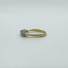 Antique 18ct Gold 0.50ct Diamond 5x Stone Ring 750 Size K