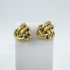 Vintage 9ct Gold Chunky Double Lovers Knot Stud Earrings 375 3g