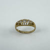 Edwardian Antique 18ct Gold Diamond Boat Ring 750 Size P (Birmingham 1910)