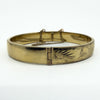 Vintage Rolled Gold Oval Foliate Engraved Hinged Bangle / Bracelet