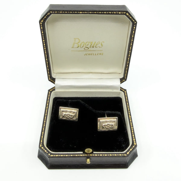 Vintage Sterling Silver Rectangular Cufflinks by Kit Heath 925