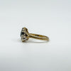 Vintage 9ct Gold 0.60ct Diamond & Sapphire Trilogy Ring Size N (London 1979) 