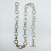 Vintage Sterling Silver Square 16” Chain / Necklace & T-Bar Toggle 925 38g 2001