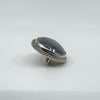Large Chunky Vintage Sterling Silver Oval Hematite Brooch 925 Heavy 16g