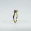 Vintage 9ct Gold 0.60ct Amethyst & Diamond Trilogy Ring 375 Size O Engagement