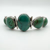 Chunky Turquoise Bracelet with T-Bar & Adjustable Hoops in Sterling Silver 925 