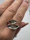 Lily of the Valley Floral Ring in Sterling Silver 925  Size M - O adjustable 