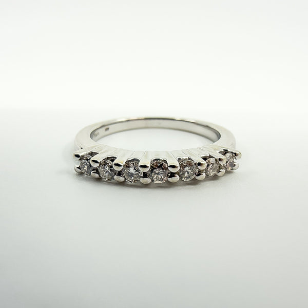 14ct White Gold 0.35ct Diamond Band / Ring 585 Size L Wedding Eternity