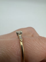 Vintage 14ct Gold 0.25ct Diamond Solitaire Ring 585 Size M 1/2