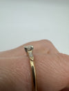 Vintage 14ct Gold 0.25ct Diamond Solitaire Ring 585 Size M 1/2