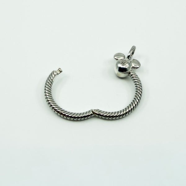 Sterling Silver Pandora Mickey Mouse Connector Pendant / Charm 925