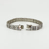 Chunky Sterling Silver 40ct Double Row CZ Tennis 8" Bracelet 925