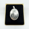 Vintage Oval Foliate Engraved Locket in Sterling Silver 925 (1993)