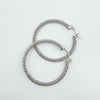 CZ Full Hoop Earrings Sterling Silver 925
