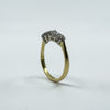 Antique 18ct Gold 0.50ct Diamond 5x Stone Ring 750 Size K