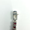 18.4" Sterling Silver 27ct Natural Ruby Tennis Necklace 925