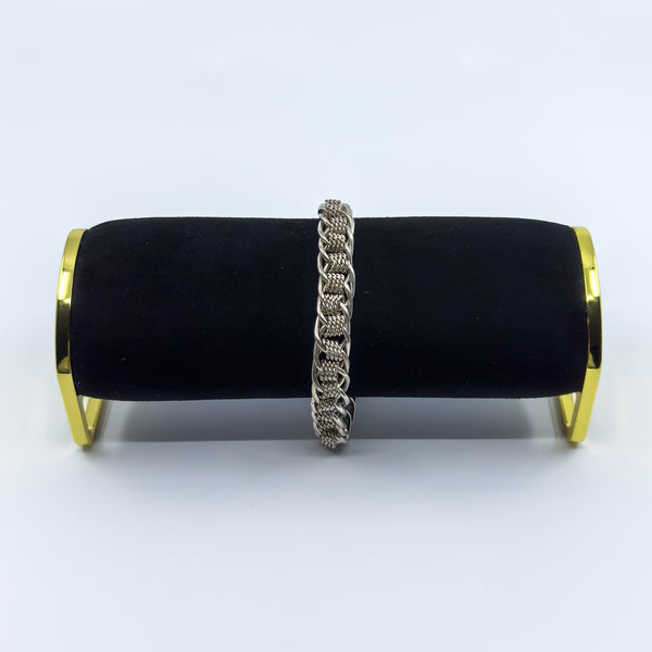 Sterling Silver Chunky Oval Roller Links 9.5” Bracelet & T-Bar Toggle 925 42g