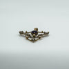 Vintage 9ct Gold 1ct Purple Amethyst & Pearl Lavalier Pendant Art Nouveau 375
