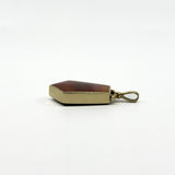Large Chunky Vintage 9ct Gold Double Sided Green & Orange Agate Fob Pendant 375