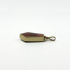 Large Chunky Vintage 9ct Gold Double Sided Green & Orange Agate Fob Pendant 375