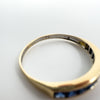 14ct Gold 0.50ct French Cut Sapphire Half  Eternity Band Ring Size M 1/2 585