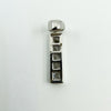 14ct White Gold CZ Bar Pendant / Charm 585