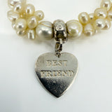 Sterling Silver Thomas Sabo Freshwater Stretch Bracelet & Heart Charm 925