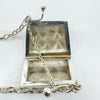 Vintage Engraved Handbag Locket & 30” Belcher Chain in Sterling Silver 925 1995