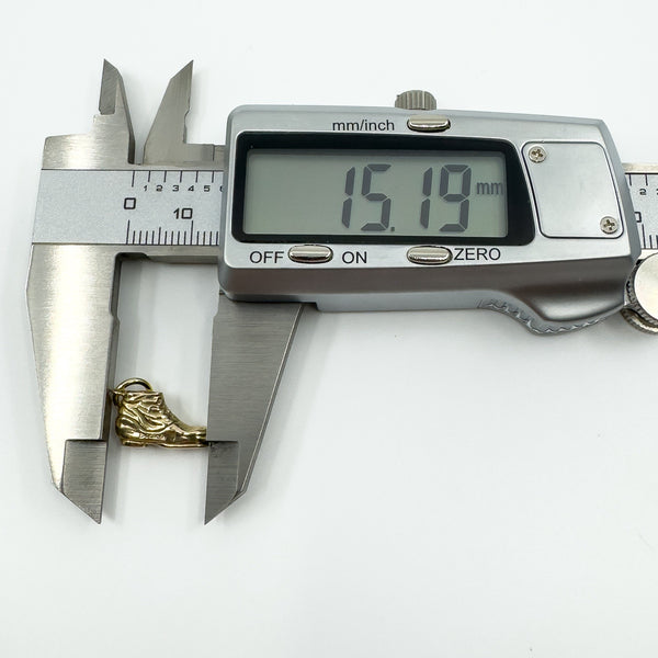 Vintage 9ct Gold Shoe Boot Pendant / Charm 375 (Chester 1957)