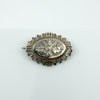 Antique Victorian Sterling Silver Aesthetic Roses Engraved Brooch 925