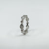 New CZ Pear Cut Full Band Ring in Sterling Silver 925  Size N Eternity Wedding 