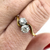 18ct Gold & Platinum 0.50ct Diamond Toi et Moi Ring 750 Size Q 