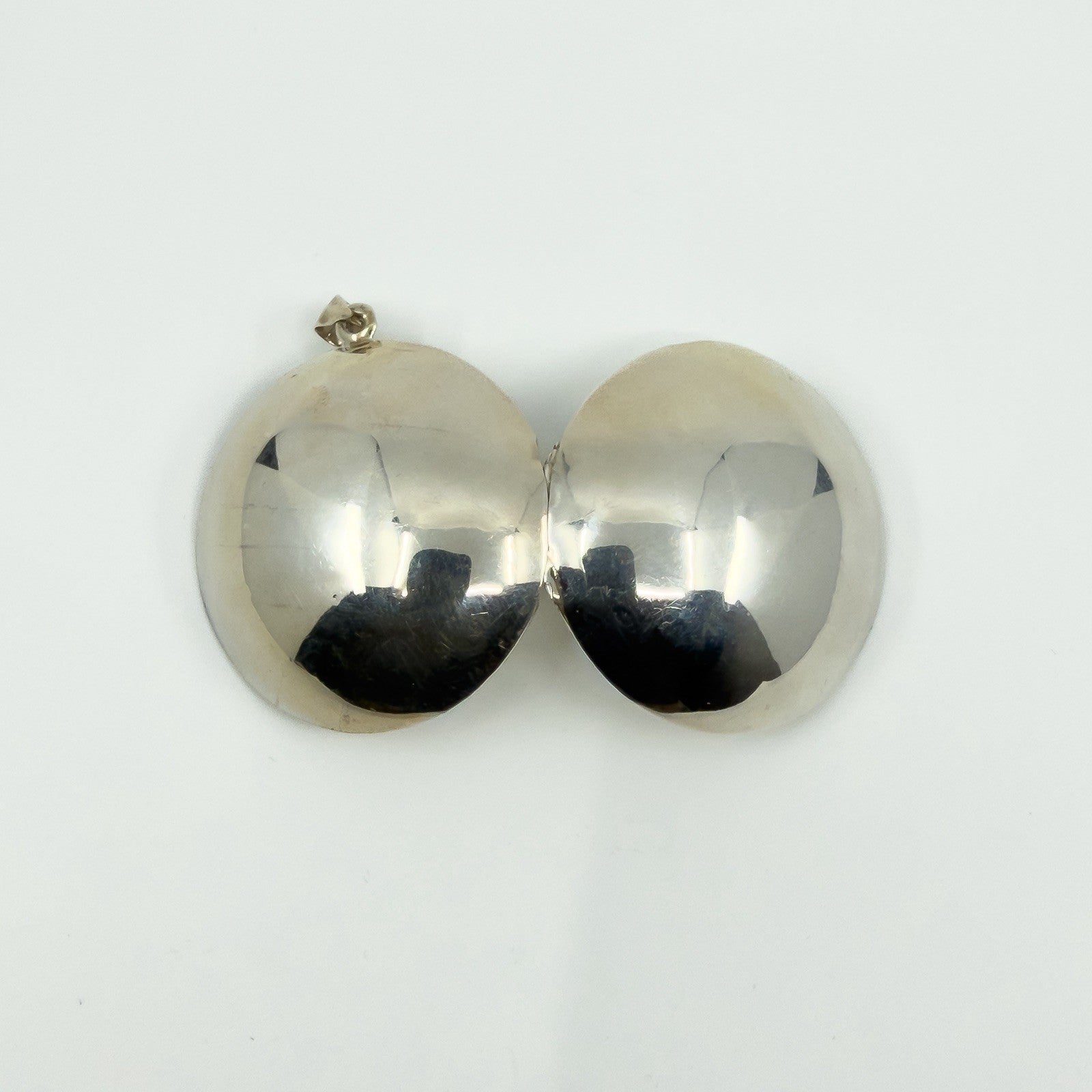 Vintage Sterling Silver Large Chunky Round Photo Locket 925 (1994)