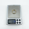 Vintage 9ct Gold Blue & White Spinel Full Eternity Band / Ring Size Q