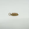 Vintage 9ct Gold Small Oval Carved Shell Cameo Pendant 375 (Left Facing)