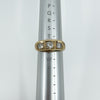 Chunky Vintage 9ct Gold 1.30ct Starburst Diamond Trilogy Ring Gypsy Band Size U