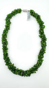 Chunky 379ct Chrome Diopside Necklace in Sterling Silver 925 Heavy 87g