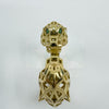 18ct Gold Gem Set Double Panther Head Ring Size O 750