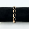 Antique Chunky 9ct Rose Gold Oval Links 8” Bracelet 23g